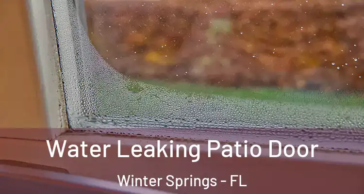  Water Leaking Patio Door Winter Springs - FL